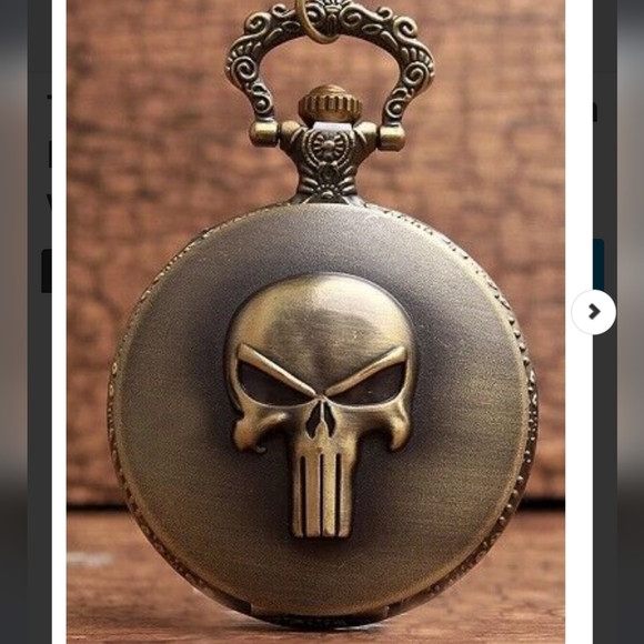 New Punisher skull pocket watch - Picture 1 of 1